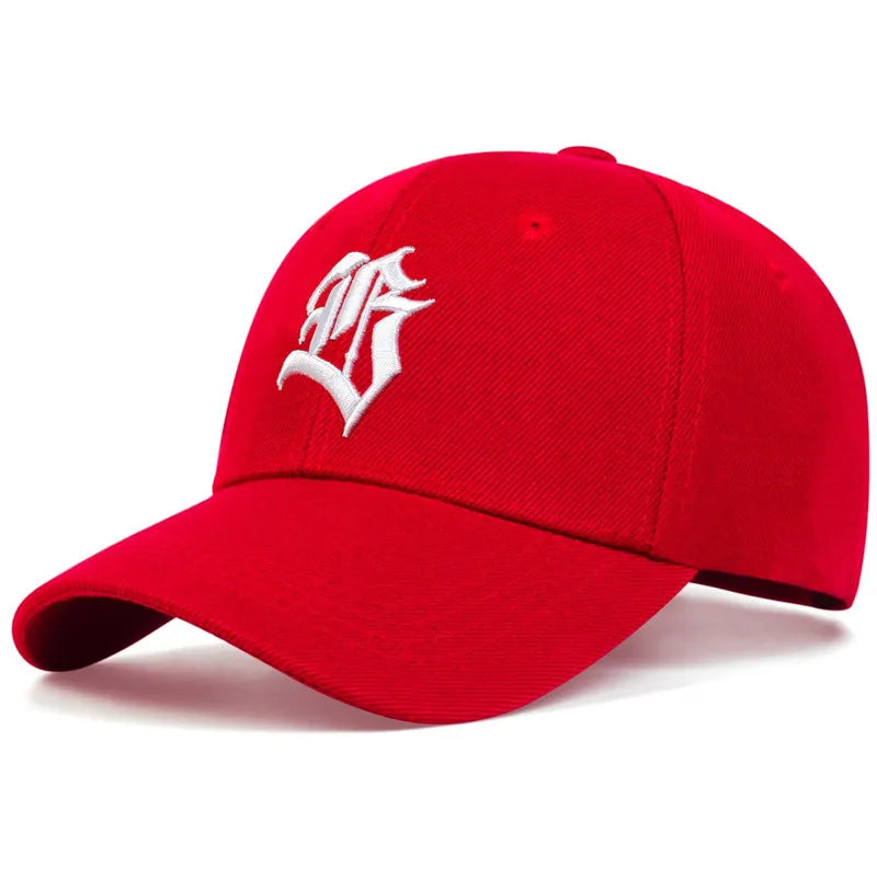 Unisex Gothic Letter Geometric Embroidery Baseball Caps Spring and Autumn Outdoor Adjustable Casual Hats Sunscreen Hat