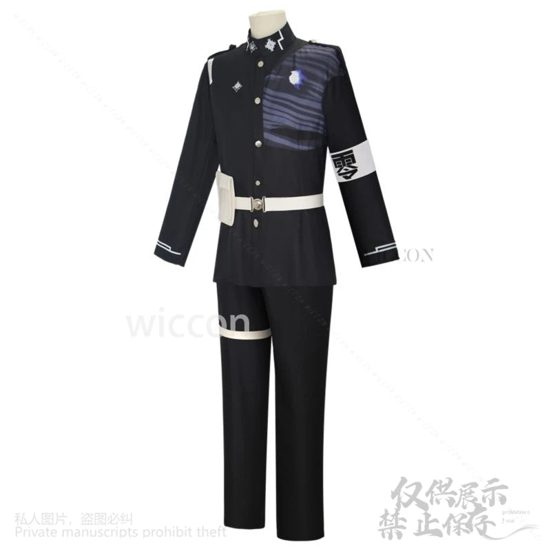 Sumino Takumi Cosplay Anime The Hundred Game Line Black Costume DK School Uniform Gothic Horror Halloween Party Suit Customized