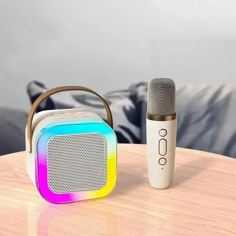 XIKCU K12 Bluetooth Karaoke Machine Portable 5.3 PA Speaker System with 1-2 Wireless Microphones Home Family Singing Children's