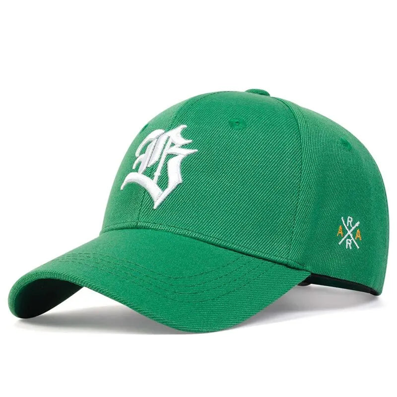 Unisex Gothic Letter Geometric Embroidery Baseball Caps Spring and Autumn Outdoor Adjustable Casual Hats Sunscreen Hat