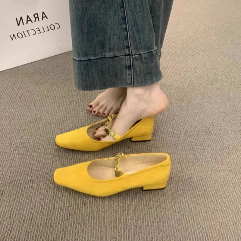 Fashion Women Mary Janes Flats Shoes New 2025 Female Buckle Strap Footwear Ladies Flats with Shoes Женская Обувь