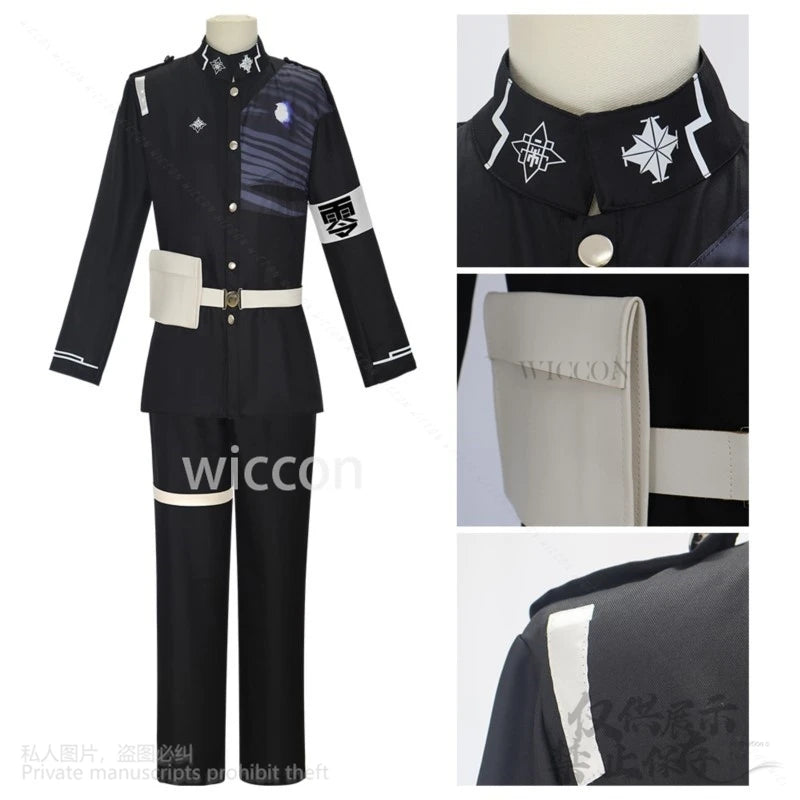 Sumino Takumi Cosplay Anime The Hundred Game Line Black Costume DK School Uniform Gothic Horror Halloween Party Suit Customized