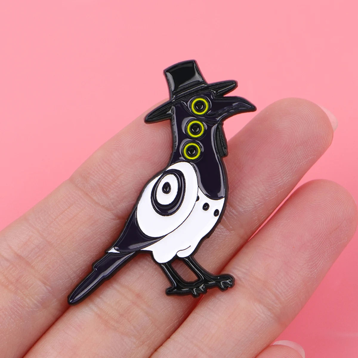 Happy Blue Cat Enamel Pin Fantasy Hunter Team Brooches Woman Men Backpack Accessories Bags Badge Lapel Jewelry Gift for Kids