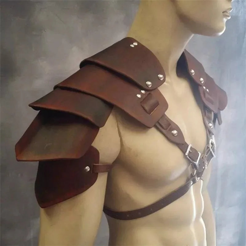 Medieval Warrior Shoulder Cosplay Costume Armor Gladiator Samurai Knight Pauldrons Gothic Steampunk Halloween Dress Up