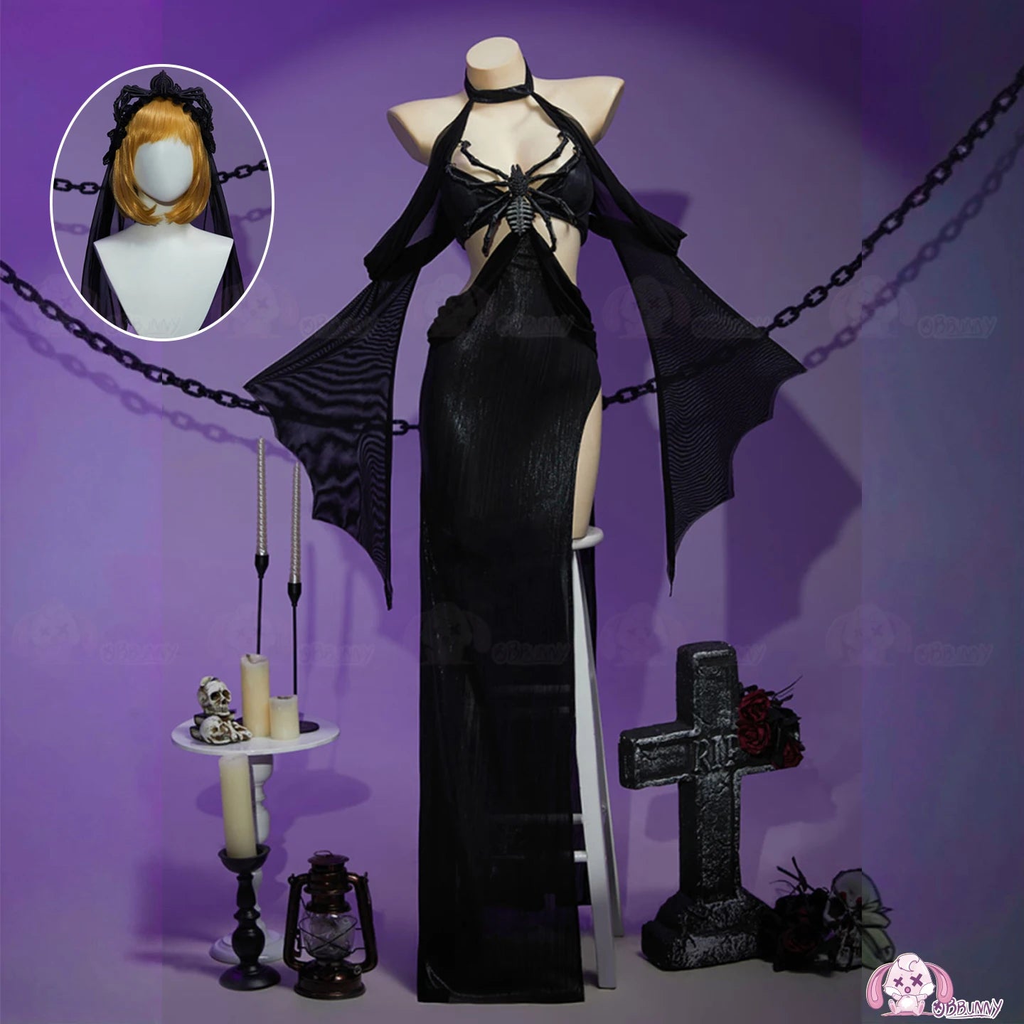 Dark Gothic Spider Bride Dress Female Halloween