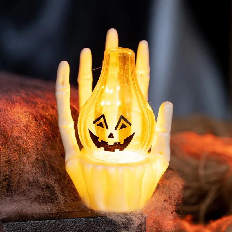 1-10PCS  Table Decoration Prop Pumpkin Light  Ghost Hand for Haunted House Scene Setup and Holiday Atmosphere Halloween