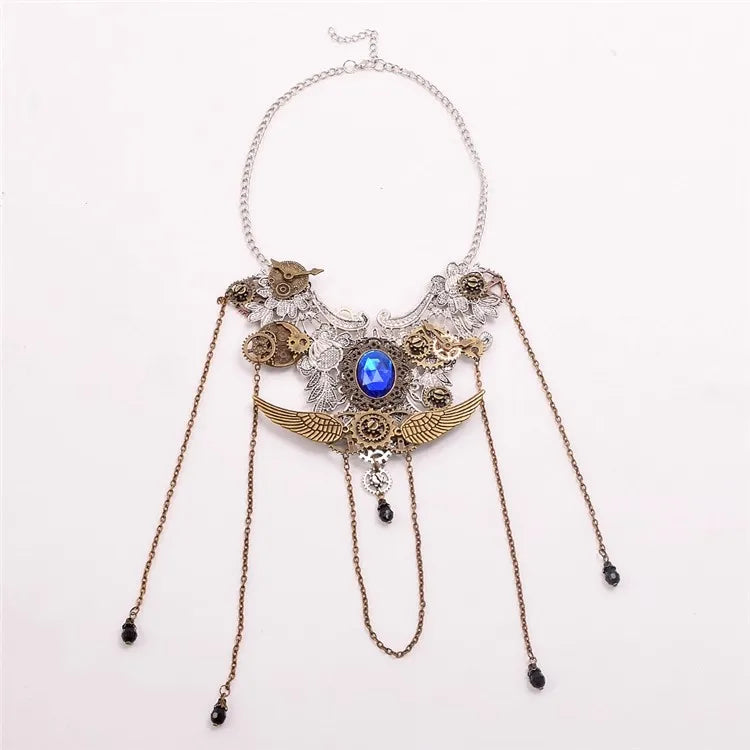 Vintage Personalized Steampunk Gear Pendant Necklace Charm Jewelry Men Women Neck Chain Fashion  Accessories