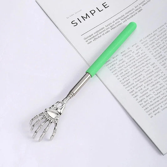 Extendable Back Scratcher Stainless Steel Scratching Massage Tool Ghost Design Portable Metal Extending Back Scratcher
