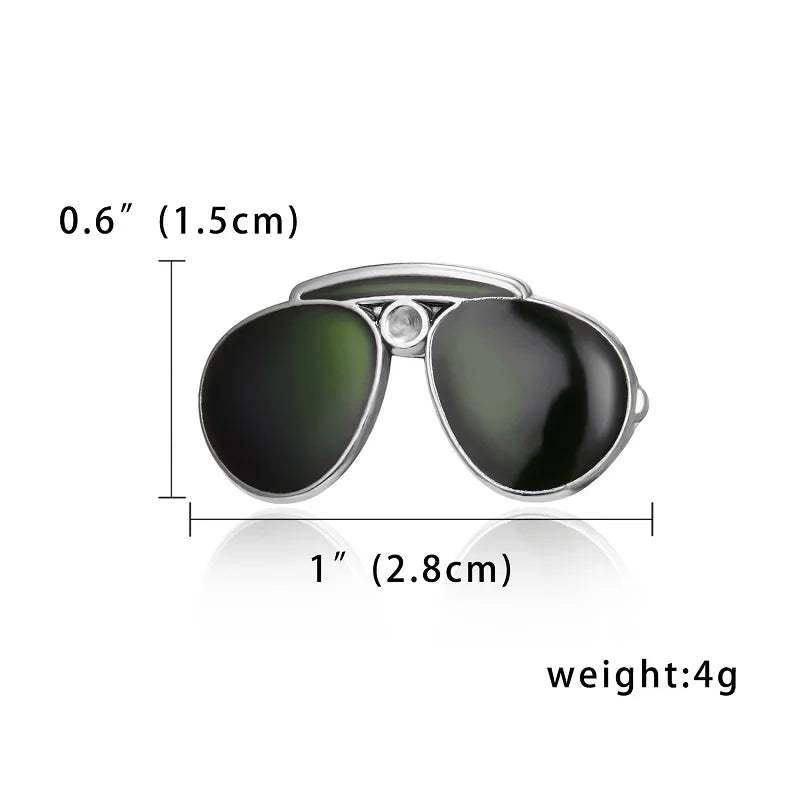 Fashion Alloy Women Men Enamel Brooches Pin Glasses Sunglasses Frame Openwork Scissor Aircraft Badge Clothing Accessories