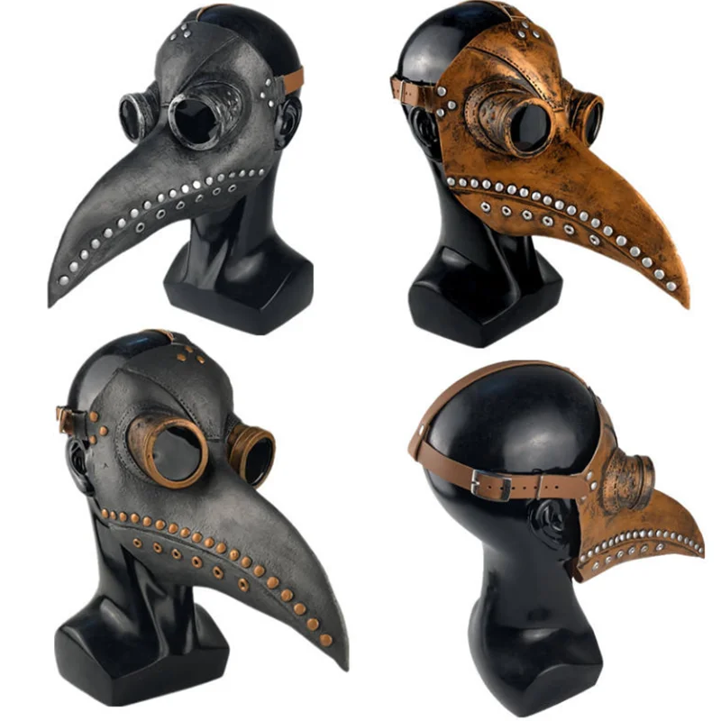 Plague Steam Doctor Mask Punk Anti Poison Terror Bird Mouth Mask Crow Headmask Performance Prop Halloween