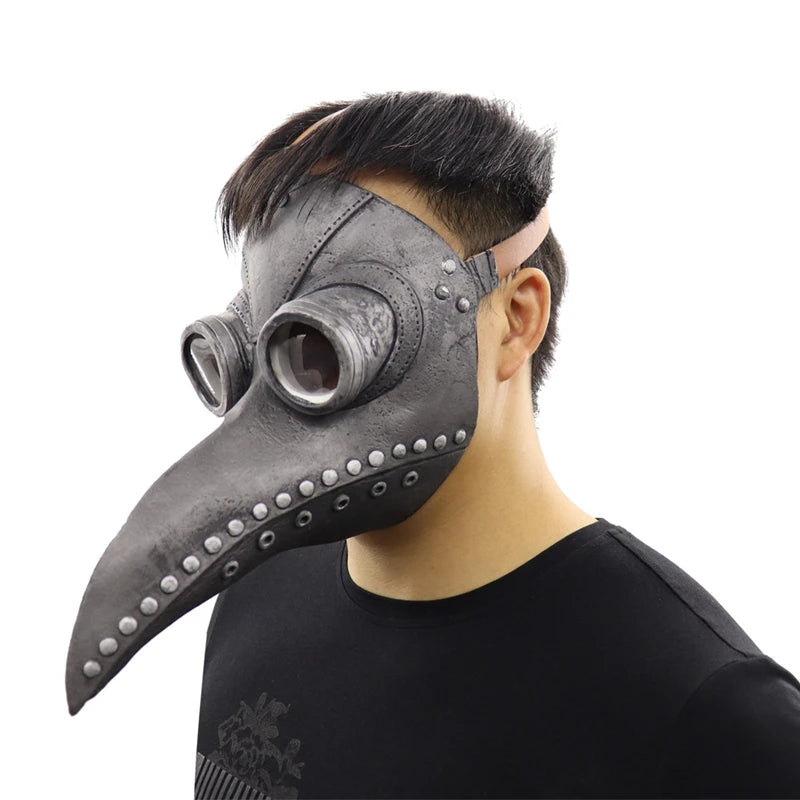 Plague Steam Doctor Mask Punk Anti Poison Terror Bird Mouth Mask Crow Headmask Performance Prop Halloween