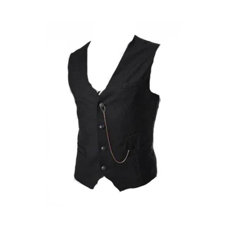 Gangster Costume And Accessories Set Steampunk WaistCoat Peaky Blinders Vest Pocket Watch 1920s Men Gatsby ☆★ww