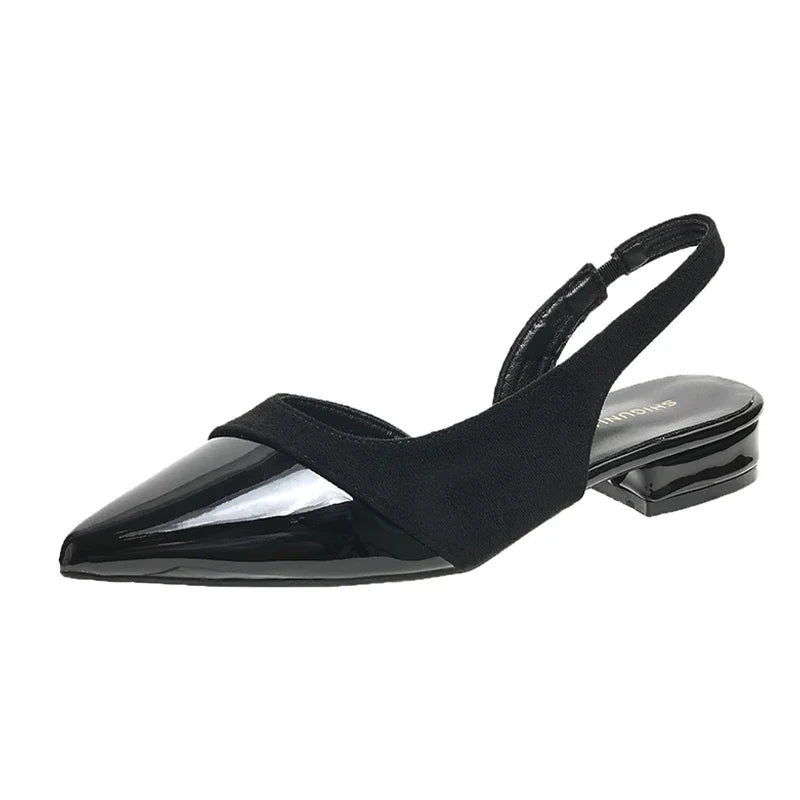 Elegant Women Pointed Toe Heeled Sandals Luxury Shoes 2025 New Designer Summer Woman Slippers Fashion Pumps Sandalias Mujer