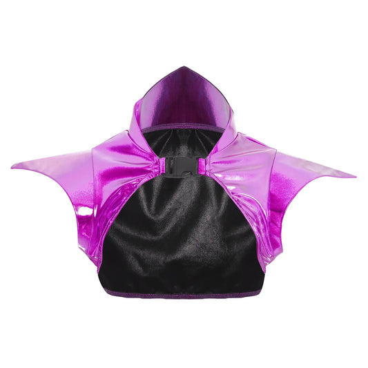 Women Shiny Metallic Gothic Armor Shrug Steampunk Gothic Shoulder Epaulet Alien Robot Astronaut Shrug Crop Top Halloween Costum