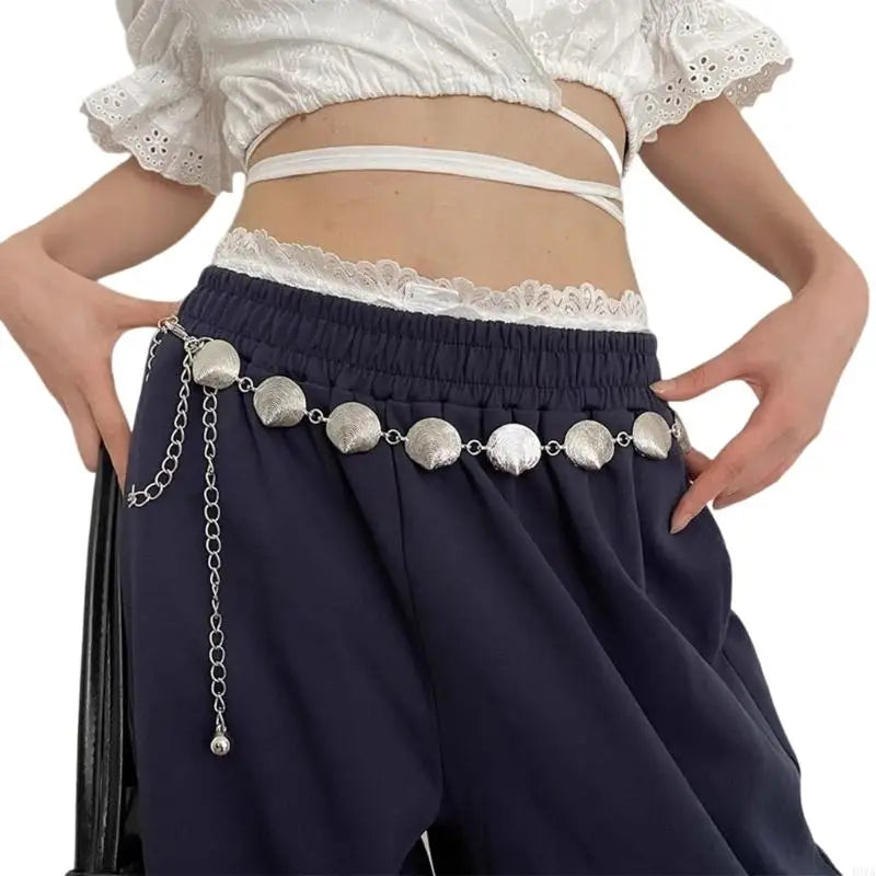 Gothic Waist Belt Chain Party Costume Stylish Metallic Cowboy Jewelry for Jeans Body Jewelry for Women Hot