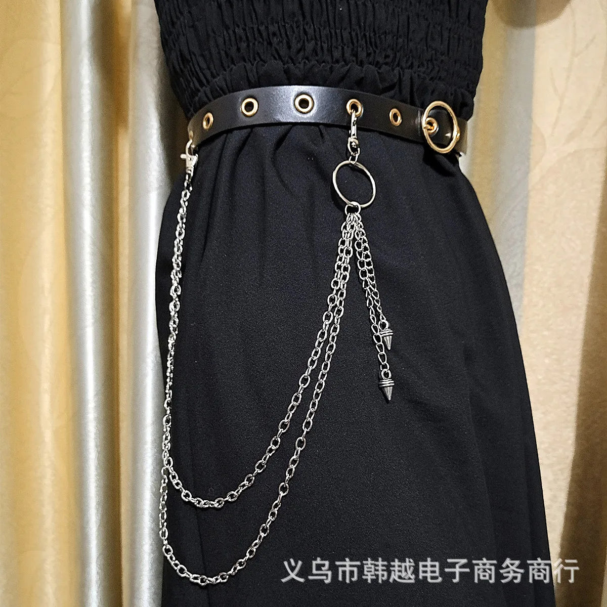 Keychain Waist Chain-Gothic Moon Star Rivets Skull Accessories for Men&Women-Rock Belt Chain for Jeans Pants Jewelry