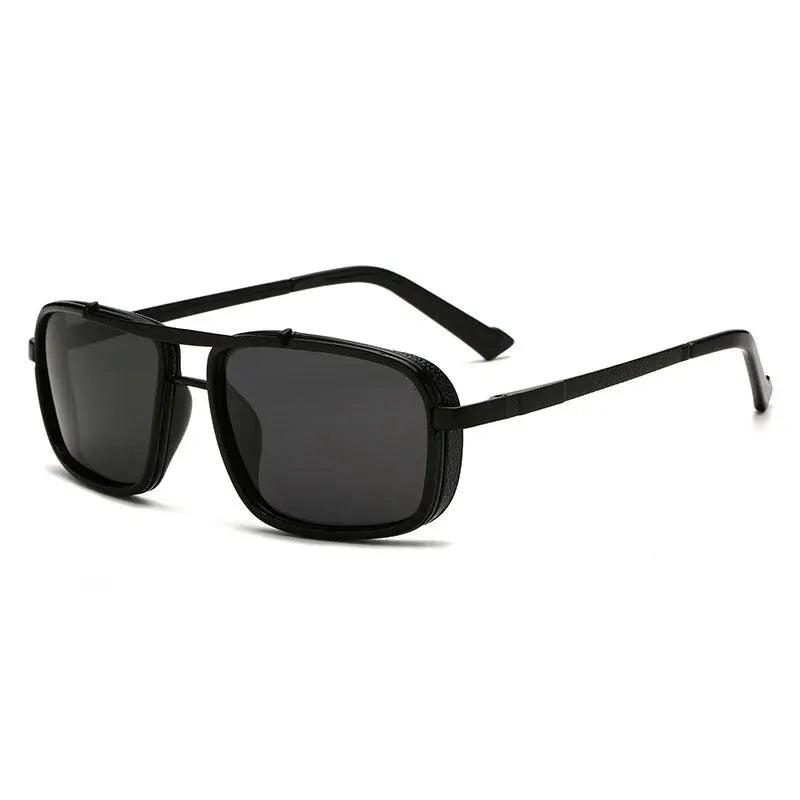 Luxury Rectangle Men's Sunglasses Retro Metal Steam Punk Sun Glasses Male Classic Outdoor Driving Shades Summer Glasses