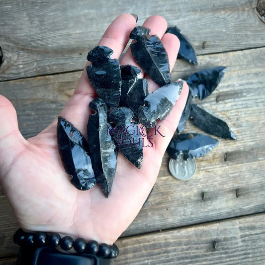Black Obsidian Arrowheads