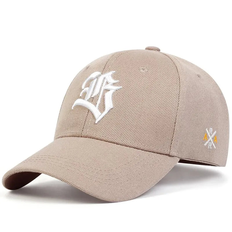 Unisex Gothic Letter Geometric Embroidery Baseball Caps Spring and Autumn Outdoor Adjustable Casual Hats Sunscreen Hat