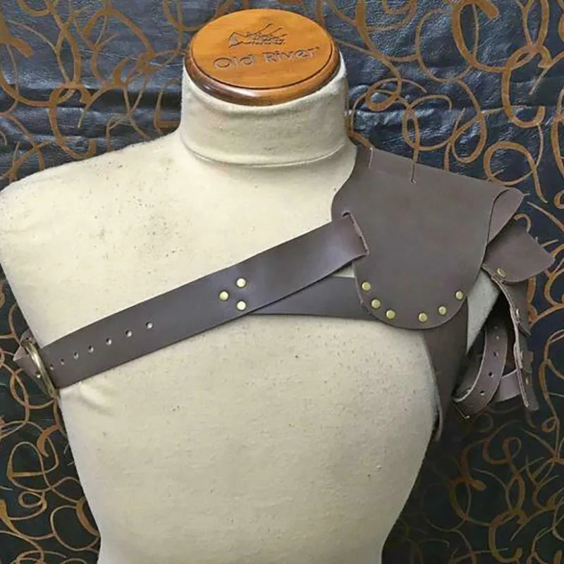 Medieval Viking Gladiator Single Shoulder Armor Warrior Knight Samurai Pauldrons Cosplay Costume Spaulders Armour Party Props