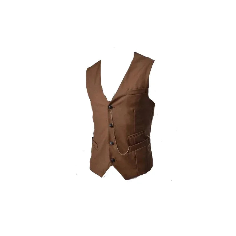Gangster Costume And Accessories Set Steampunk WaistCoat Peaky Blinders Vest Pocket Watch 1920s Men Gatsby ☆★ww