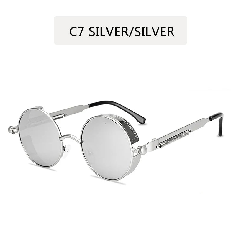 Steampunk Glasses New Fashion Round Sunglasses Europe And The United States Retro Glasses Trend Men and Women Models Sunglasses