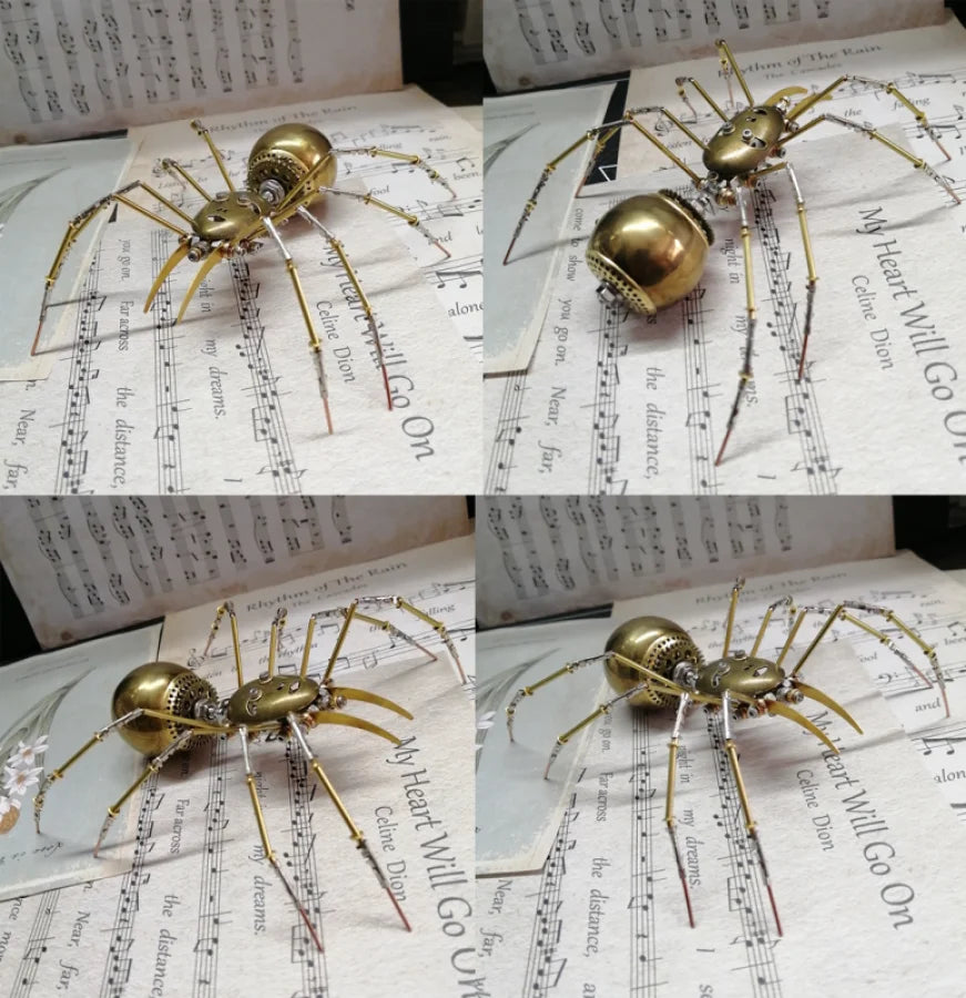 DIY Magic Spider Metal Model Building Kit Cyberpunk Mechanical Insects Jigsaw Mecha Assembly 3D Puzzles Toy for Kids Adults
