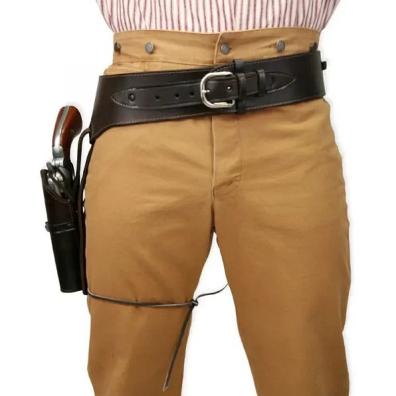 Medieval Steampunk Vintage Wild West Cowboy Western Pistol Holster Gunman Cosplay Costume Accessories Gun Bag Set ★ ★
