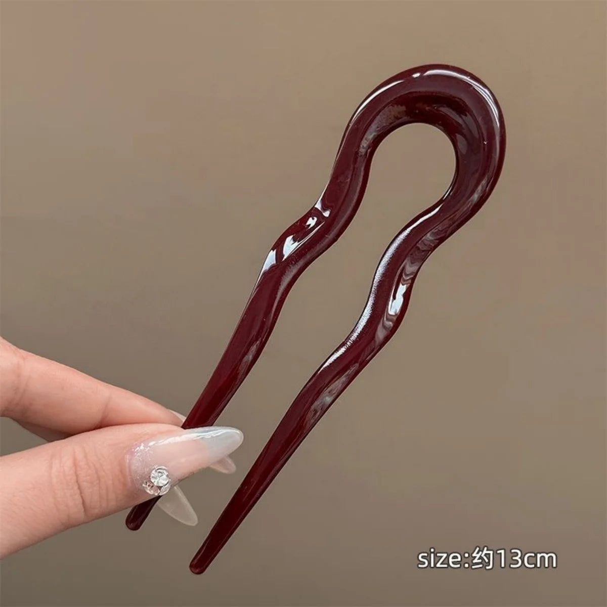 U-Shaped Hair Fork Fashion Tortoiseshell Acetate Hairpin Geometric Design Headwear Hair Sticks Women Girls