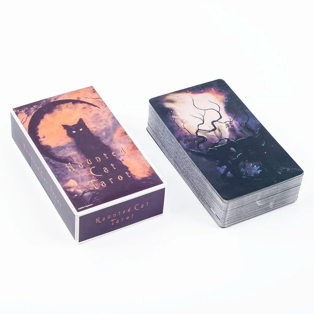 Haunted Cat Tarot A 78-Card Deck for Family Party Tabletop Games  Oracle Set for Precognition & Divination  Board Playing Games