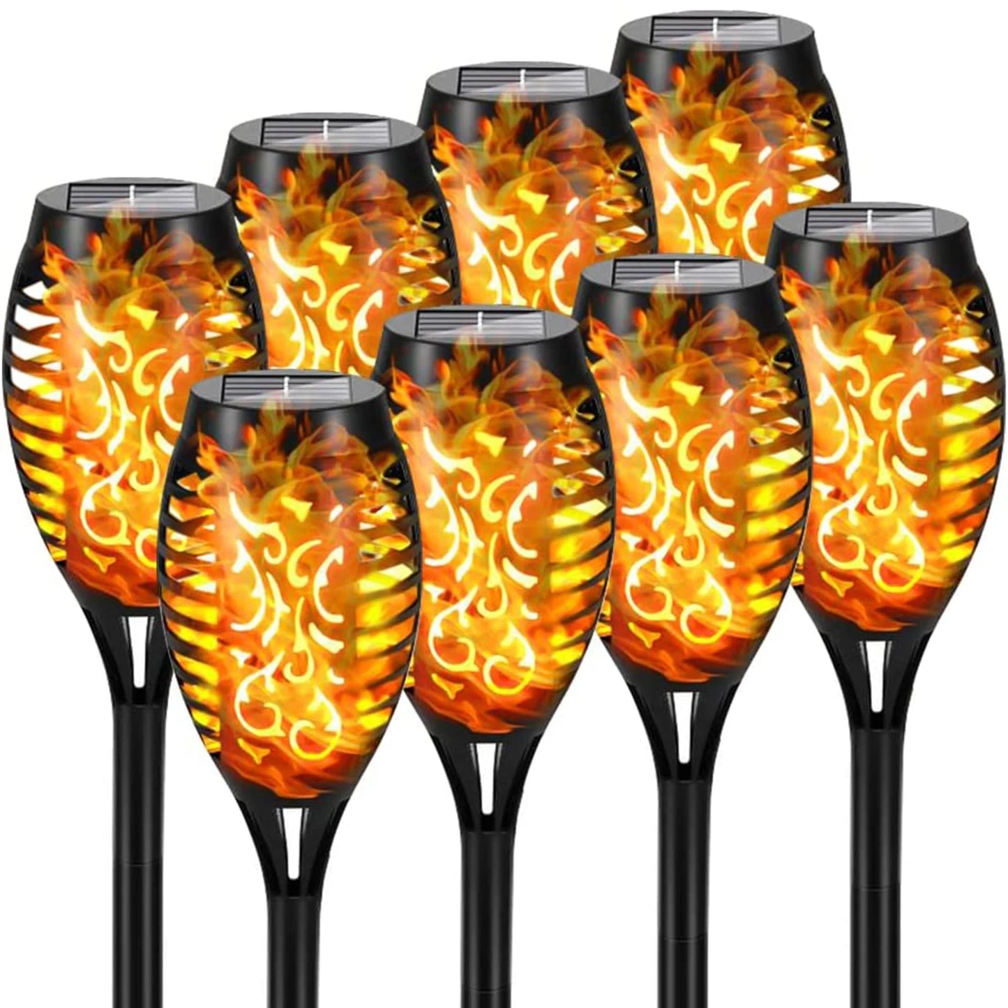 12LED Solar Flame Light Outdoor,Waterproof 12LEDs Torches Landscape Lamp for Outdoor Courtyard Garden Yard,Halloween Decorations