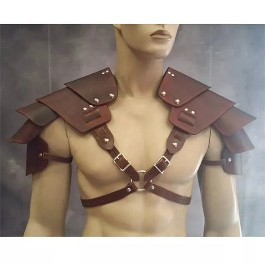 Medieval Warrior Shoulder Cosplay Costume Armor Gladiator Samurai Knight Pauldrons Gothic Steampunk Halloween Dress Up