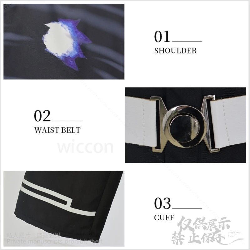 Sumino Takumi Cosplay Anime The Hundred Game Line Black Costume DK School Uniform Gothic Horror Halloween Party Suit Customized