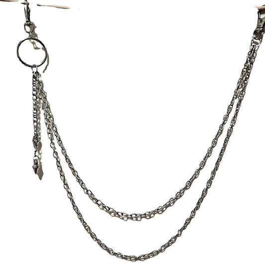 Keychain Waist Chain-Gothic Moon Star Rivets Skull Accessories for Men&Women-Rock Belt Chain for Jeans Pants Jewelry
