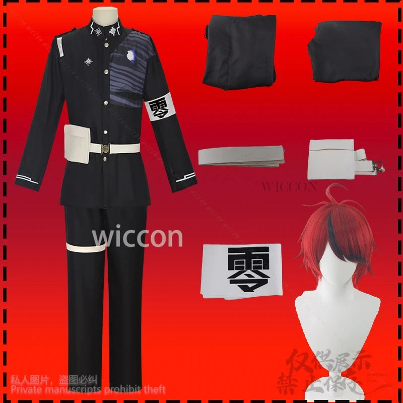 Sumino Takumi Cosplay Anime The Hundred Game Line Black Costume DK School Uniform Gothic Horror Halloween Party Suit Customized