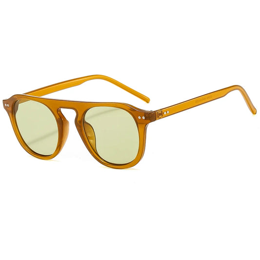 Fashion Oval Sunglasses For Men Women Vintage Brand Designer Punk Sun Glasses Men's Unisex Eyewear Steampunk Rivet