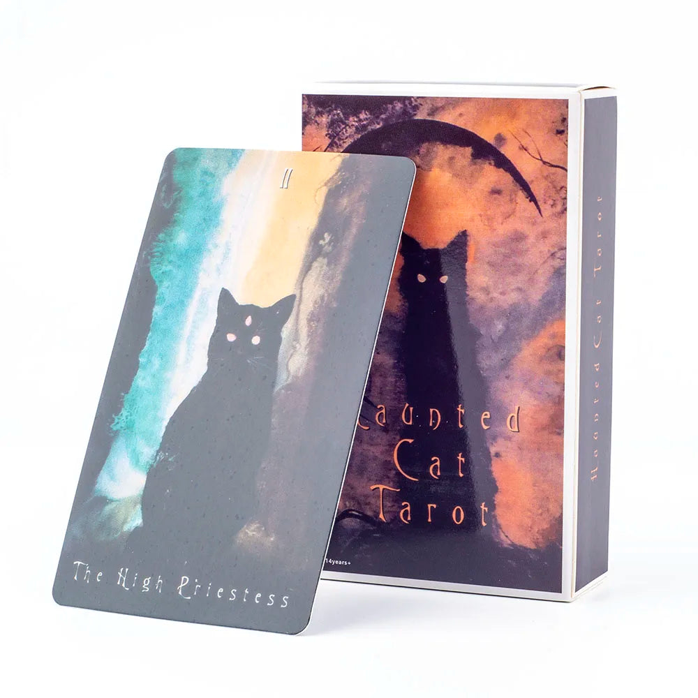 Haunted Cat Tarot A 78-Card Deck for Family Party Tabletop Games  Oracle Set for Precognition & Divination  Board Playing Games