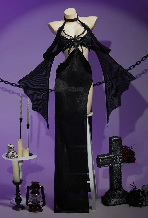 Dark Gothic Spider Bride Dress Female Halloween