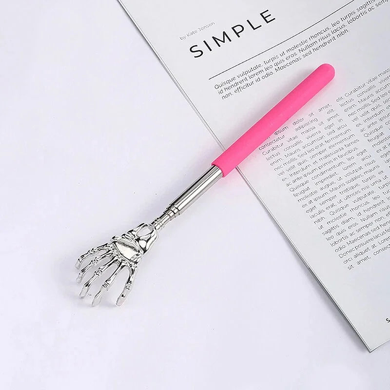 Extendable Back Scratcher Stainless Steel Scratching Massage Tool Ghost Design Portable Metal Extending Back Scratcher
