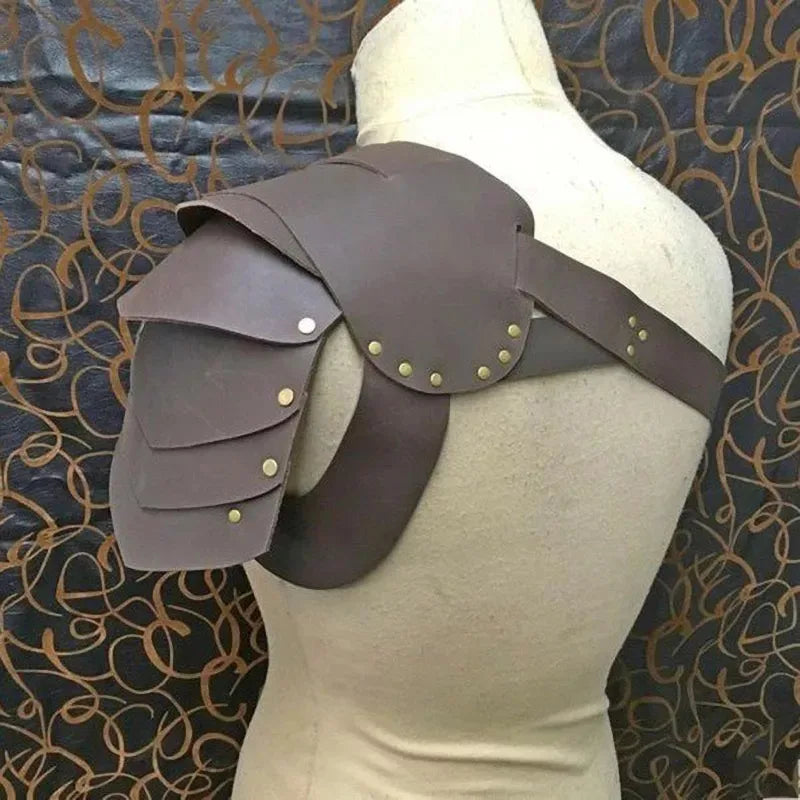 Medieval Viking Gladiator Single Shoulder Armor Warrior Knight Samurai Pauldrons Cosplay Costume Spaulders Armour Party Props