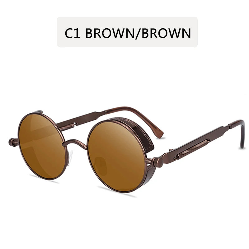 Steampunk Glasses New Fashion Round Sunglasses Europe And The United States Retro Glasses Trend Men and Women Models Sunglasses
