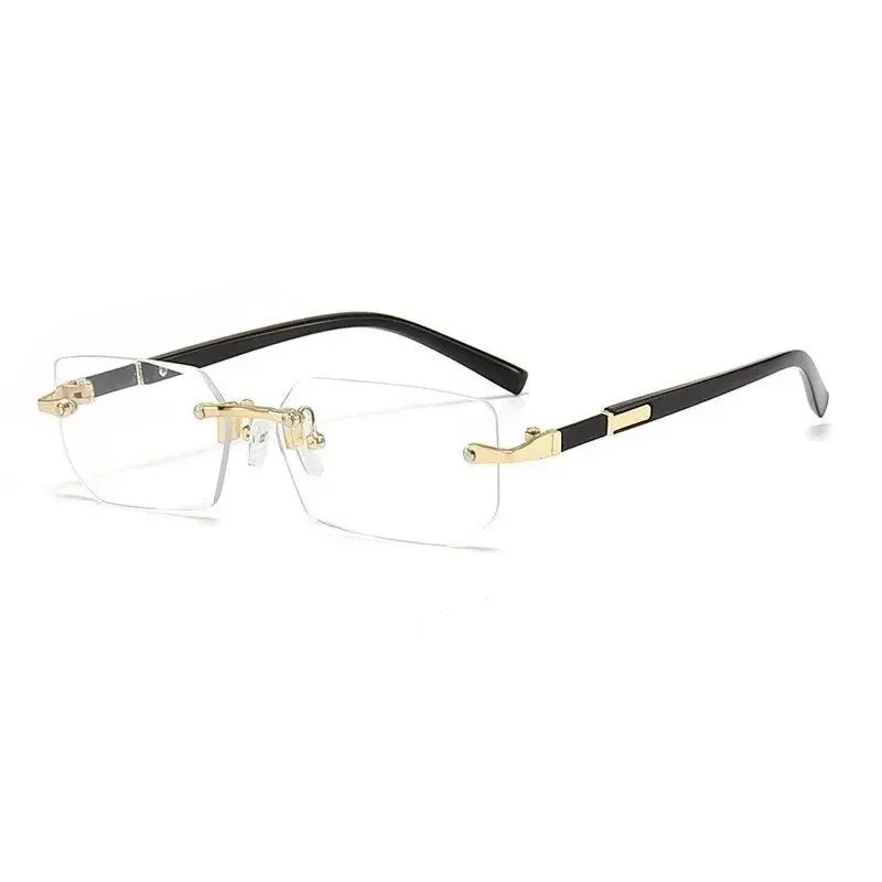 Rimless Sunglasses Rectangle Fashion Popular Women Men Shades Small Square Sun Glasses For Female Male Summer Traveling Oculos