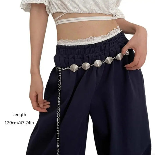 Gothic Waist Belt Chain Party Costume Stylish Metallic Cowboy Jewelry for Jeans Body Jewelry for Women Hot