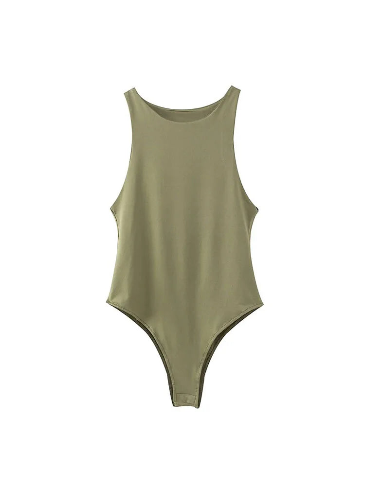 summer solid sexy bodycon women bodysuits female 4 color green slim casual  bodysuit chic lady club short playsuits femme