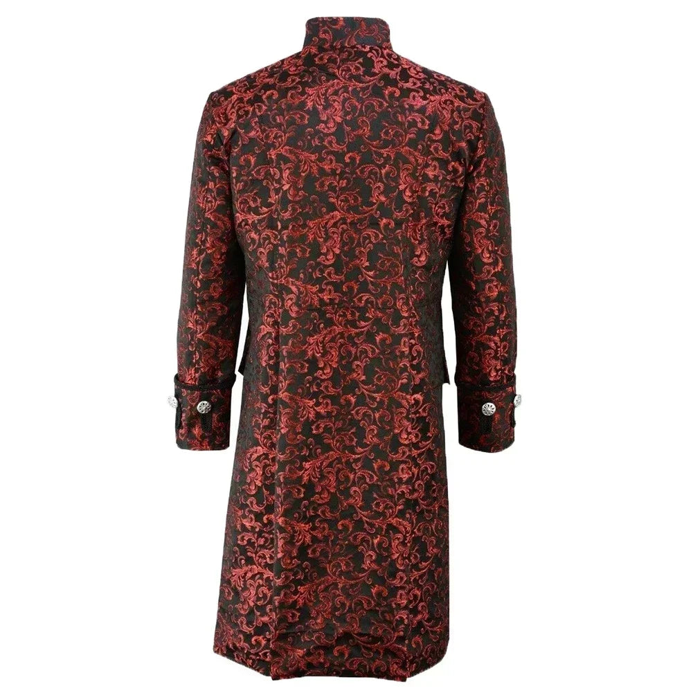 Medieval Steampunk Vintage Victorian Renaissance Gothic New Men's Tailcoat Windbreak Jacket Carnival Dress Up Party Halloween