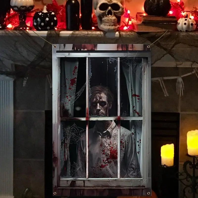 Gothic Banner  Photo Booth Props Festival Home Hanging ornaments for Haunted House Door