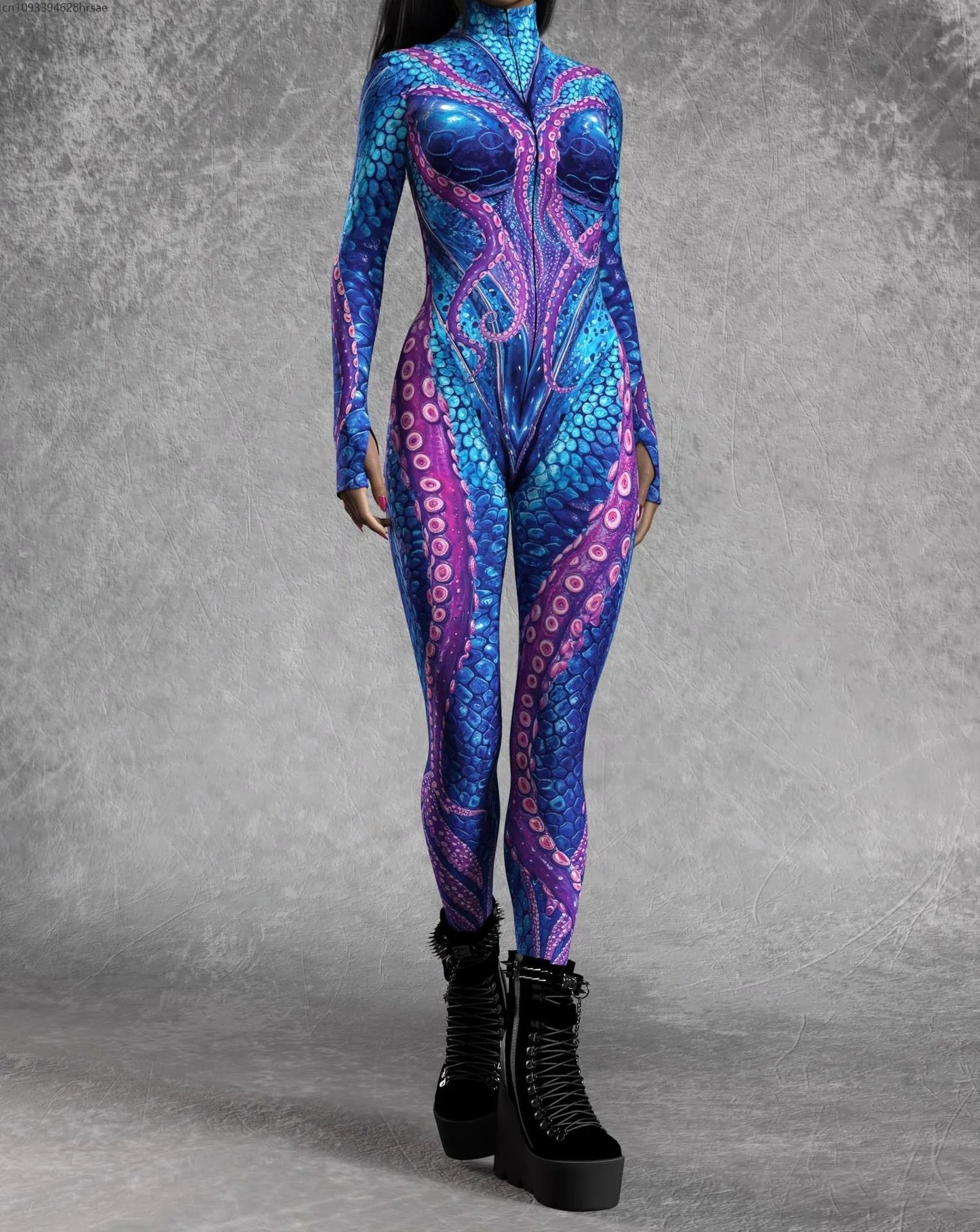 Women's Jumpsuit CyberPunk 3D Tights Holiday Party Steampunk Bodysuit Nightclub Stage Role Playing Costume 2025 Romper Halloween