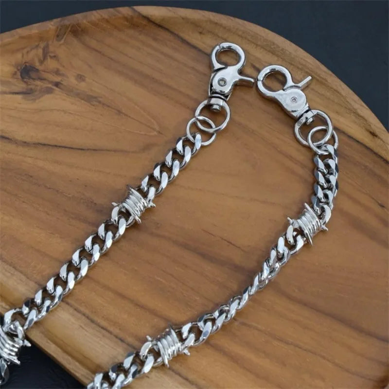 Biker Wallet Chain for Men Boyfriend, Heavy Duty Pocket Chain with Round Clasp, Men Chains for Jeans, Pants Clothing Accessories