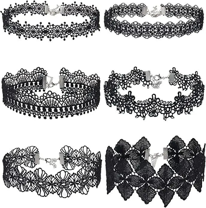 Lady Chokers Leaf Tassel Women Neck Jewelry Accessory Girl Lace Gothic Vintage Sexy Fashion Velvet Rose Beads Flower Necklace