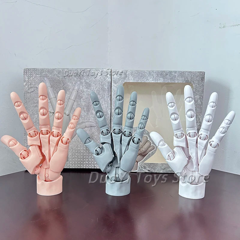 1:1 Hand Joint Super Movable Model Simulation Hand White Grey Hand Left Right Draw Sketch Art Painting Action Figure Model Toys